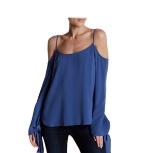 BCBG MaxAzria - Blue Women's Cold Shoulder Top